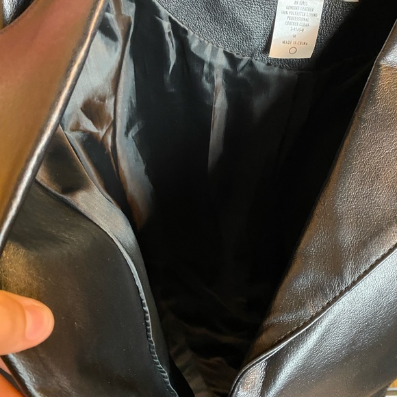 Nine West Leather Jacket Button Up - Picture 5 of 7